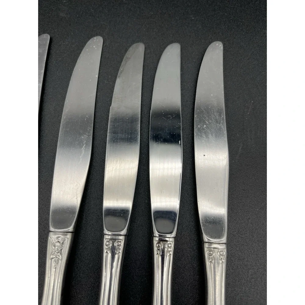 Dinner knife Set Brahms Stainless Distinction Plus By Oneida Silver 5 Pieces